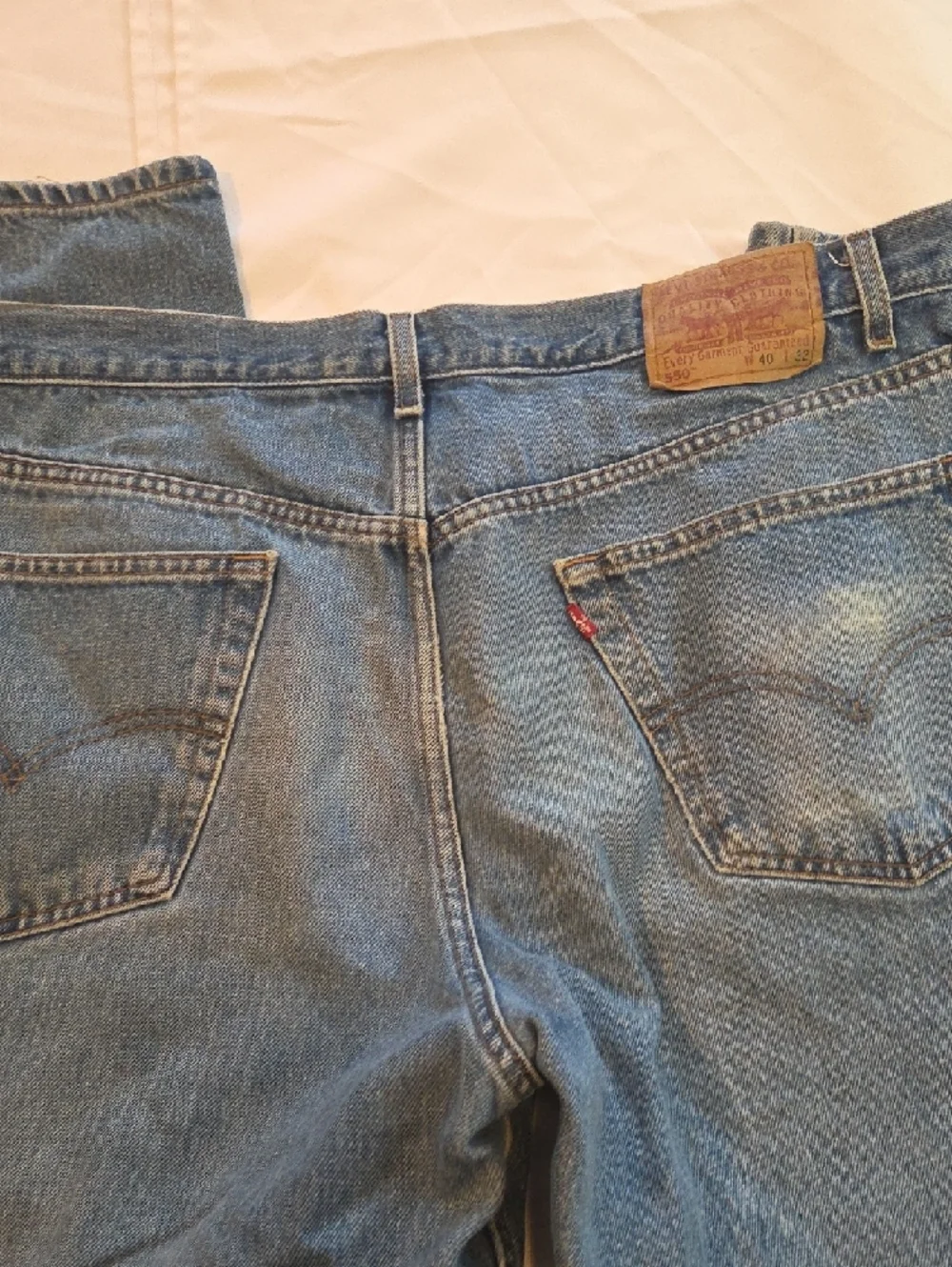Levi's Distressed Men's Straight-Leg Light Blue Denim Jeans